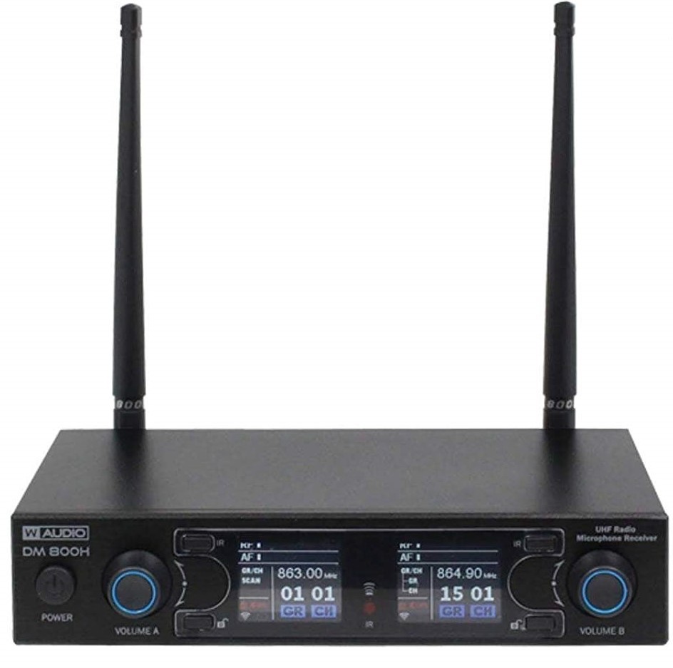 W Audio Dual Wireless Microphone Receiver